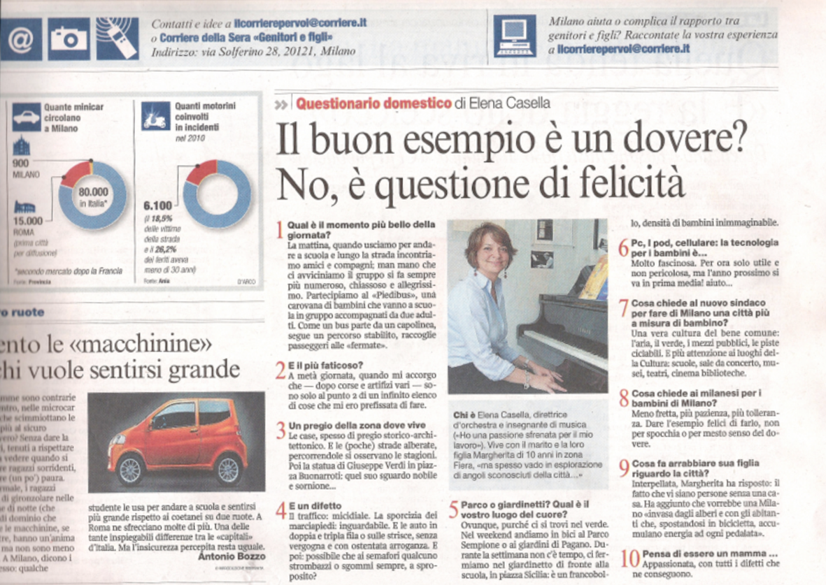Elena Casella rassegna stampa